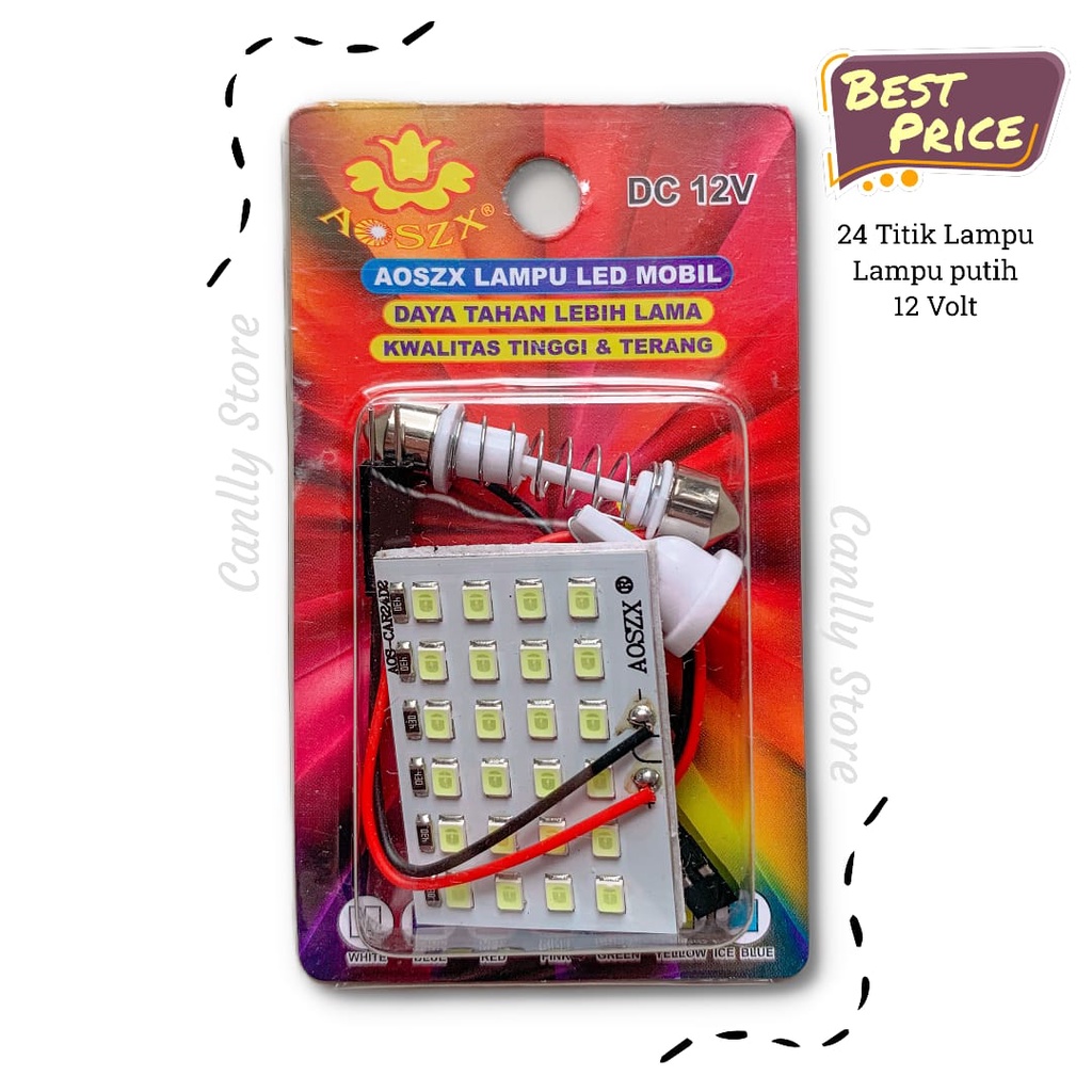 LAMPU LED KABIN PLAFON MOBIL 24 TITIK UNIVERSAL