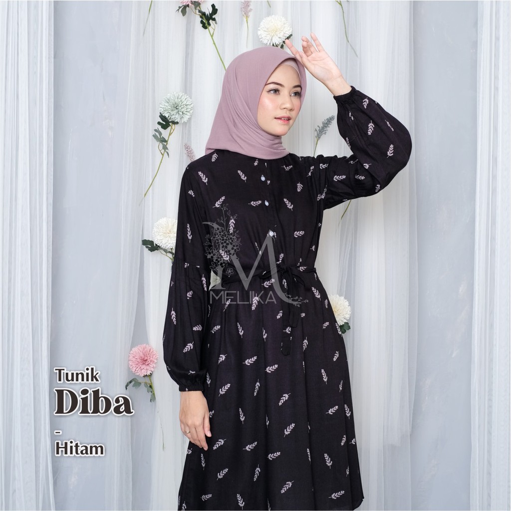 Melika - Midi Dress/ Daster/Tunik Bahan Rayon Ala Korea
