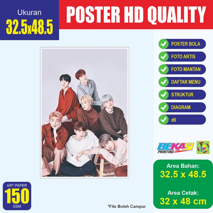 

Senikertas- Cetak Poster A3+ Art Paper 150 Gram - Cetak 1 Sisi, Tanpa Laminasi -Kertas-Seni.