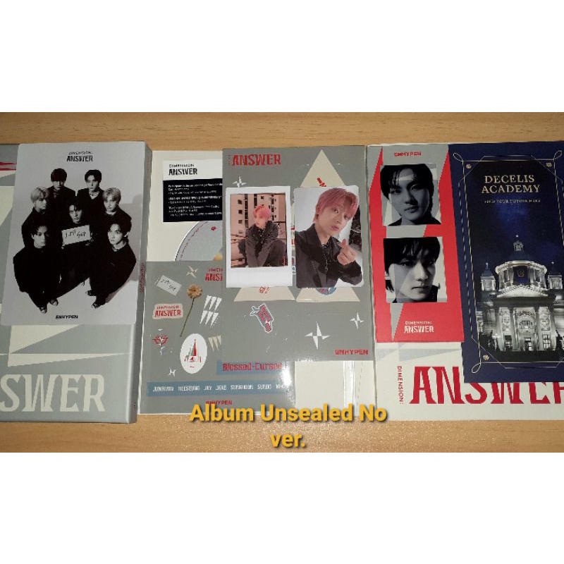 [READY STOCK] OFFICIAL ALBUM UNSEALED BORDER:ANSWER ENHYPEN YET/NO&LD SW SUNOO&BENE PC HOLO YES24