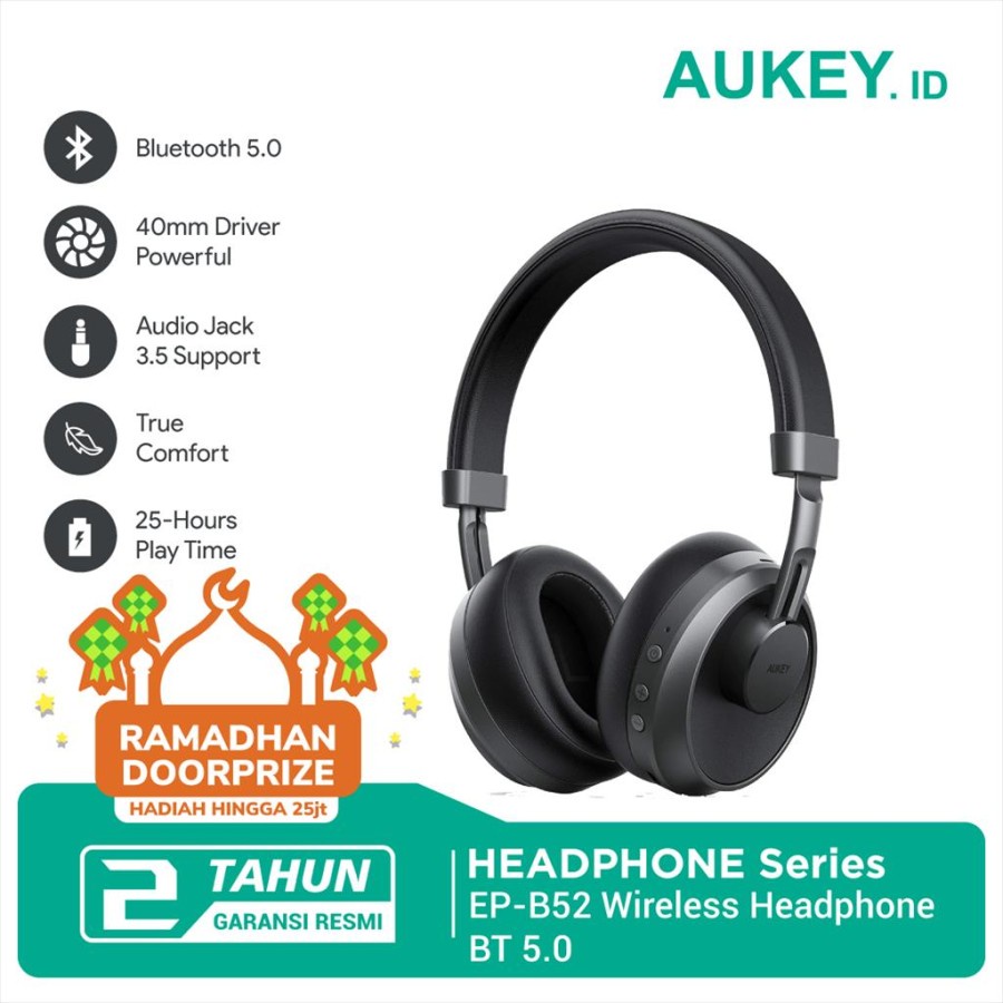 Headphone Aukey EP-B52 Wireless Headphone Bluetooth 5.0 - 500932