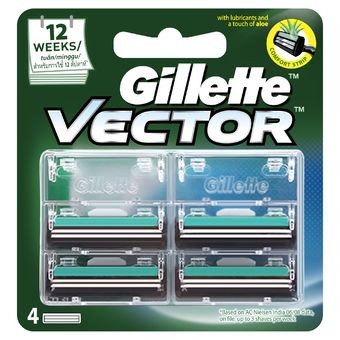 Refill Pisau cukur gillette vector isi Pisau Cukur Gilet Hijau isi 4pcs