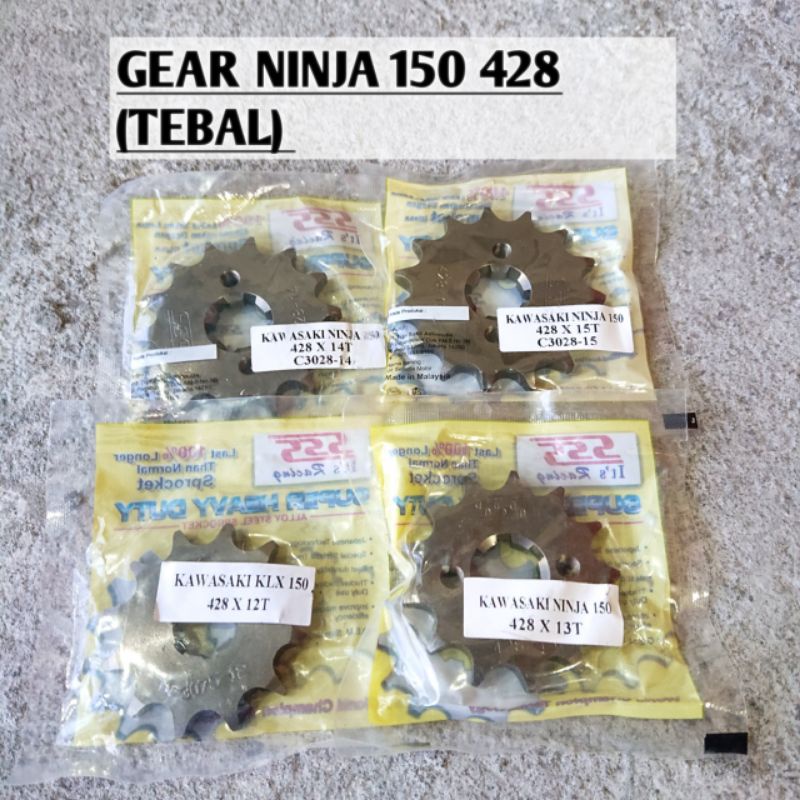 Gear DEPAN 428 SSS NINJA 150 R RR W175 KAWASAKI RACING 428 GER GIR 12T-16T