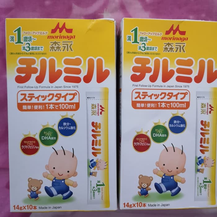 Susu MORINAGA Ayumi/Chirumiru Baby Milk (1-3 tahun) 14g x 10 sachets Ori Jepang