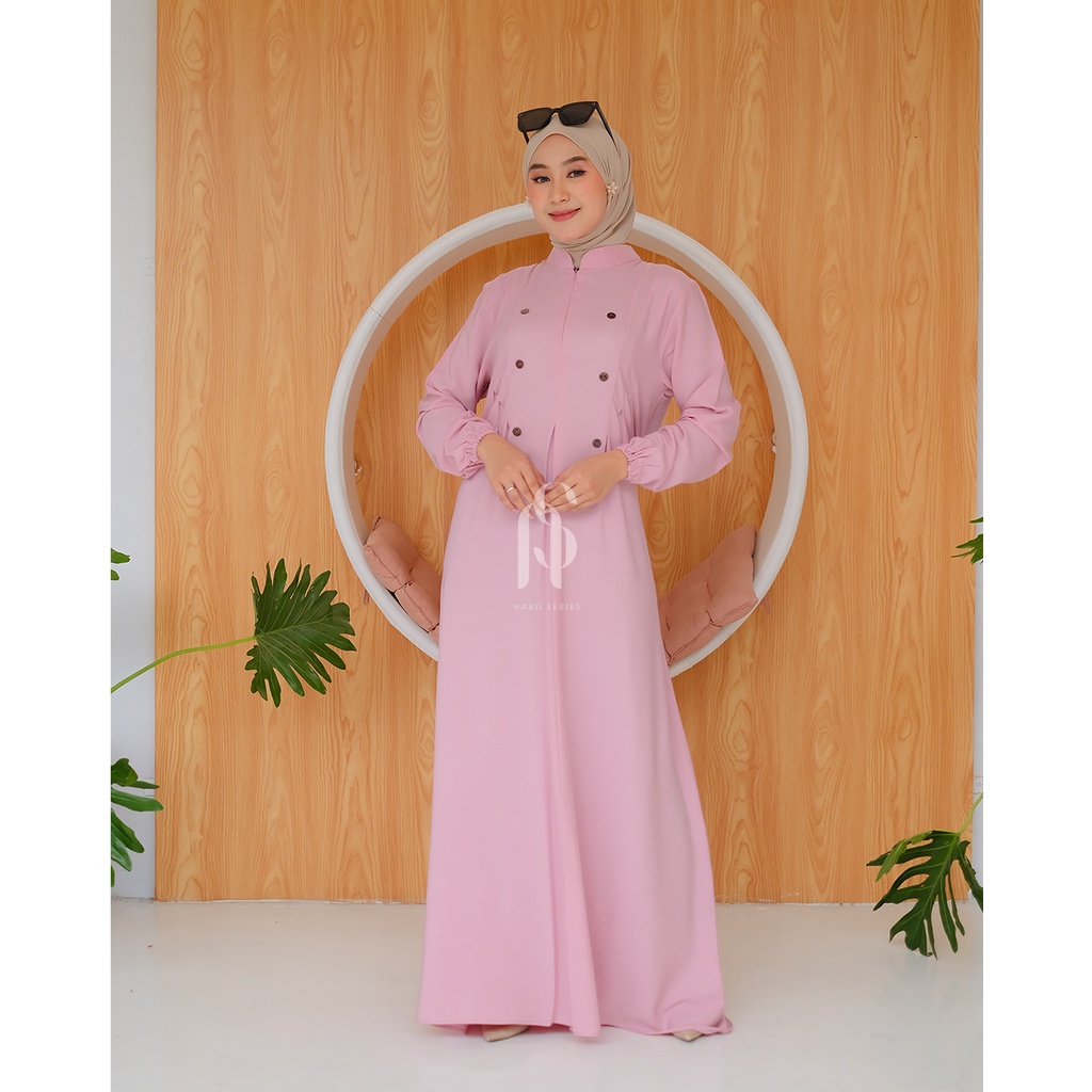 Naura Dress ORI Nabil Series - Gamis Wanita Terbaru kode shanghai