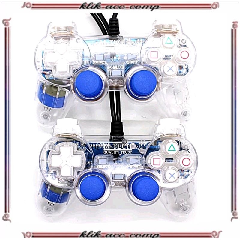 Gamepad Double Getar / Joystick Computer PC/Laptop Transparan