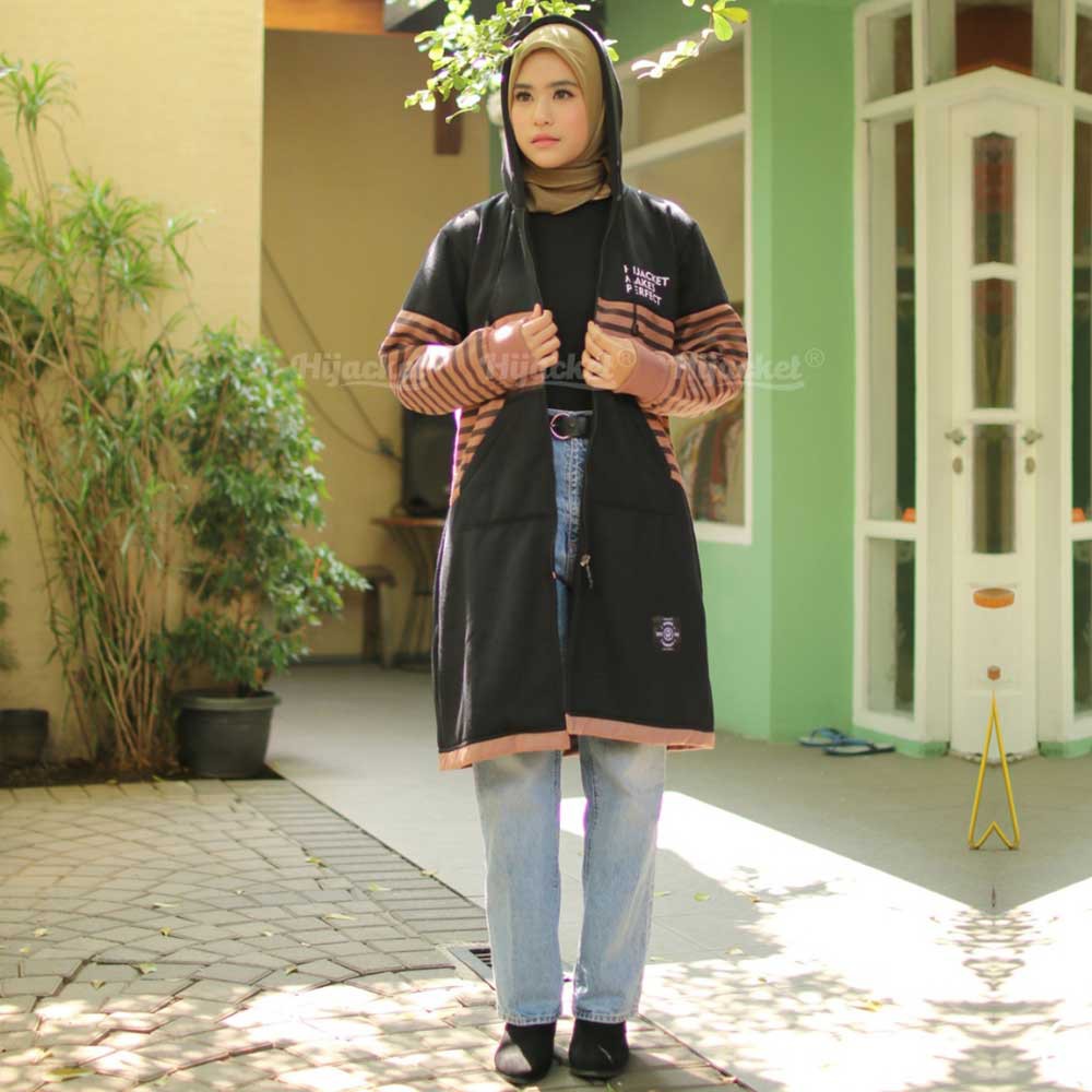 Jaket Jacket Jeket Hoodie Wanita Cewek Cewe Muslimah Hijabers Hodie Hijaket Hijacket Terbaru Vahira-2