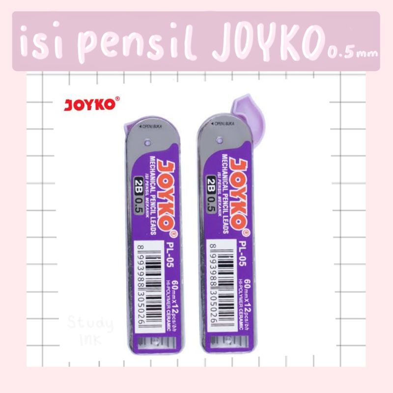 

Refil Isi Pensil Cetek Mekanik 2B Joyko 0,5mm Satuan Eceran