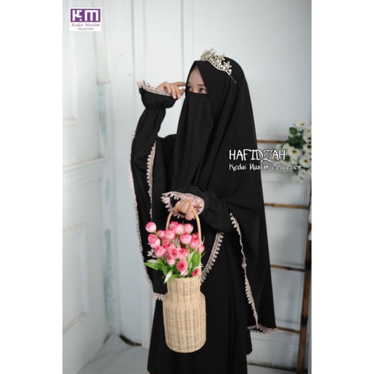 HAFIDZAH SERIES Original Kedai Muslim Collection / Set gamis syari renda premium / set gamis cantik 