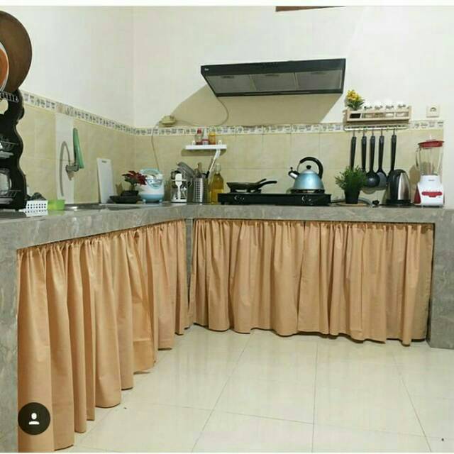 Gorden kolong dapur polos murah Shopee Indonesia Gorden kolong dapur polos murah Shopee Indonesia