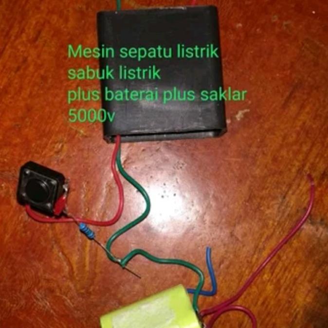 mesin kit alat sulap sepatu listrik sabuk listrik plus baterai cas