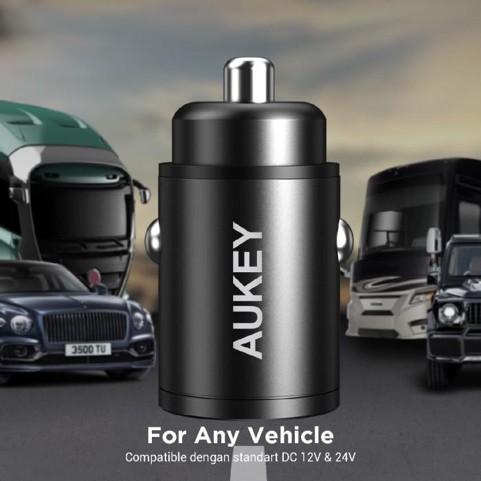 Aukey Car Charger 2 Port USB Port + Type C with PD &amp; QC - 500787 / 500908 - CC-A3