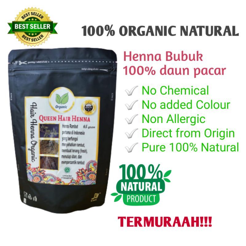Henna rambut  QNH Hair henna / henna rambut / semir rambut  BONUS EMAS