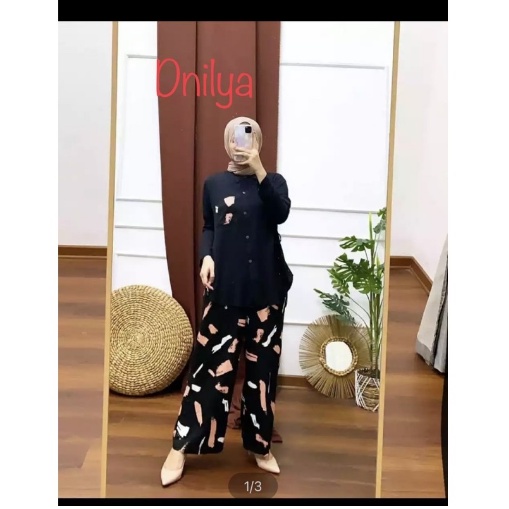 SETCEL WILONA COMBINASI POLOS/SETCEL RAYON TERBARU/ FASHION WANITA/SETCEL 2021/COD