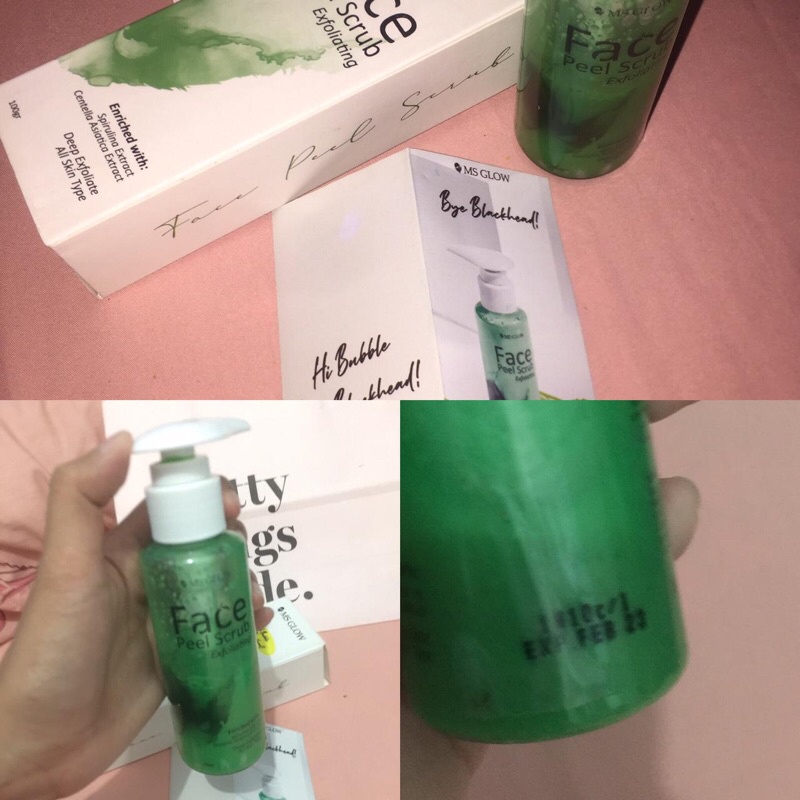 preloved peel face scrub by ms glow