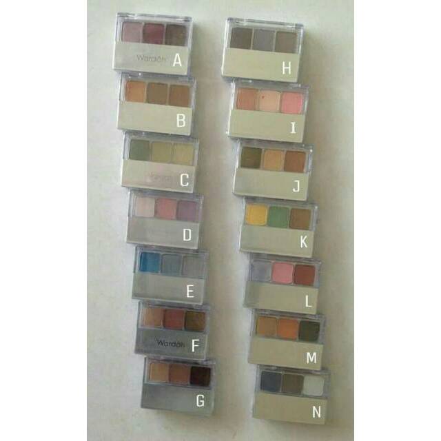 ORIGINAL Wardah Eyeshadow 3 in 1 Series A - N