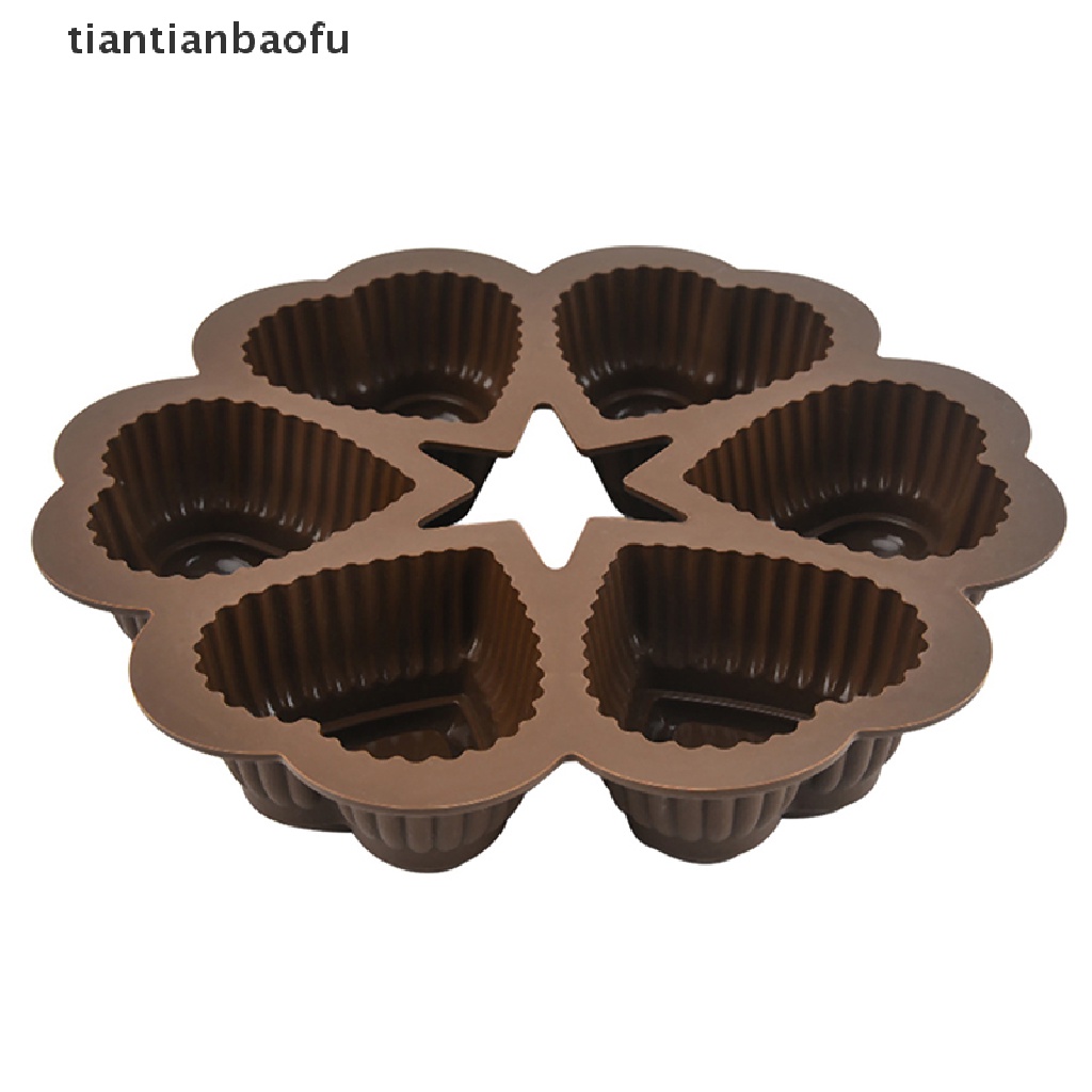 Cetakan Kue Cupcake / Muffin / Cokelat Bentuk Hati Bahan Silikon