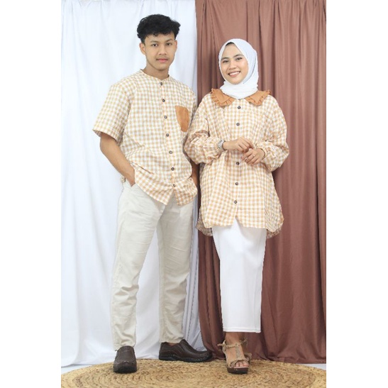 CLOVE - Kemeja Atasan Kemeja Bahan Poly Cotton Kancing Laki Laki Murah