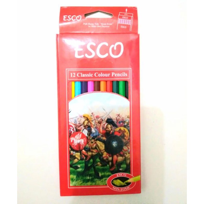 Pensil Warna Panjang Set Lengkap Murah COD Esco
