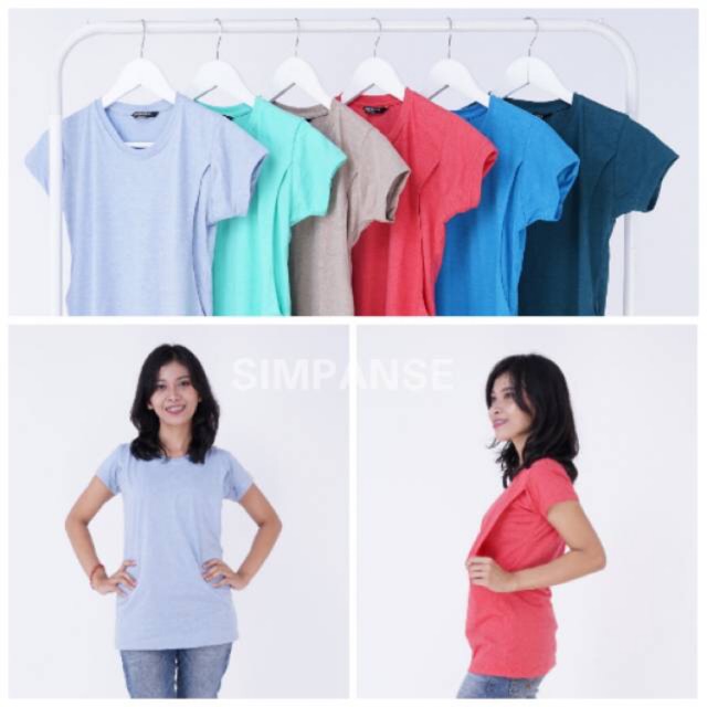Kaos Menyusui Baju Menyusui Simpanse Bahan Cvc Twotone Lengan Pendek Shopee Indonesia
