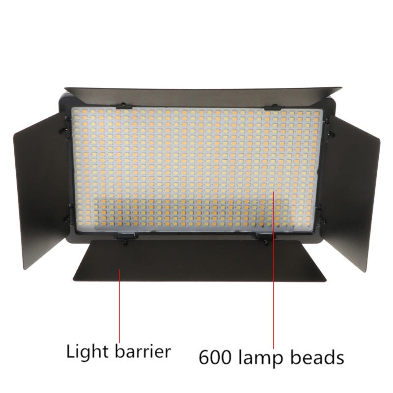 Cre Portable 40W 600leds Video Light Fill Light Ultra Tipis LCD Bi-Color Dimmable DSLR Lamp Panel Untuk Kamera Selfie