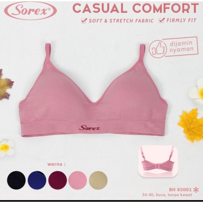 Sorex Bra Casual Comfort (65001) BH Tanpa Kawat Setara Cup B