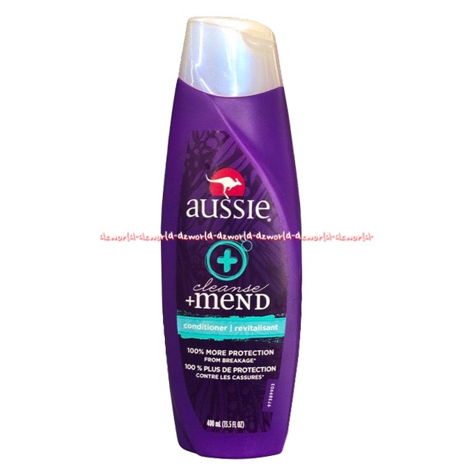 Aussie Mega Moist Conditioner 400ml Mega Smooth Volume Mend Miracle Mend Revitalisant Konditioner Menutrisi Rambut Ausie 400 ml