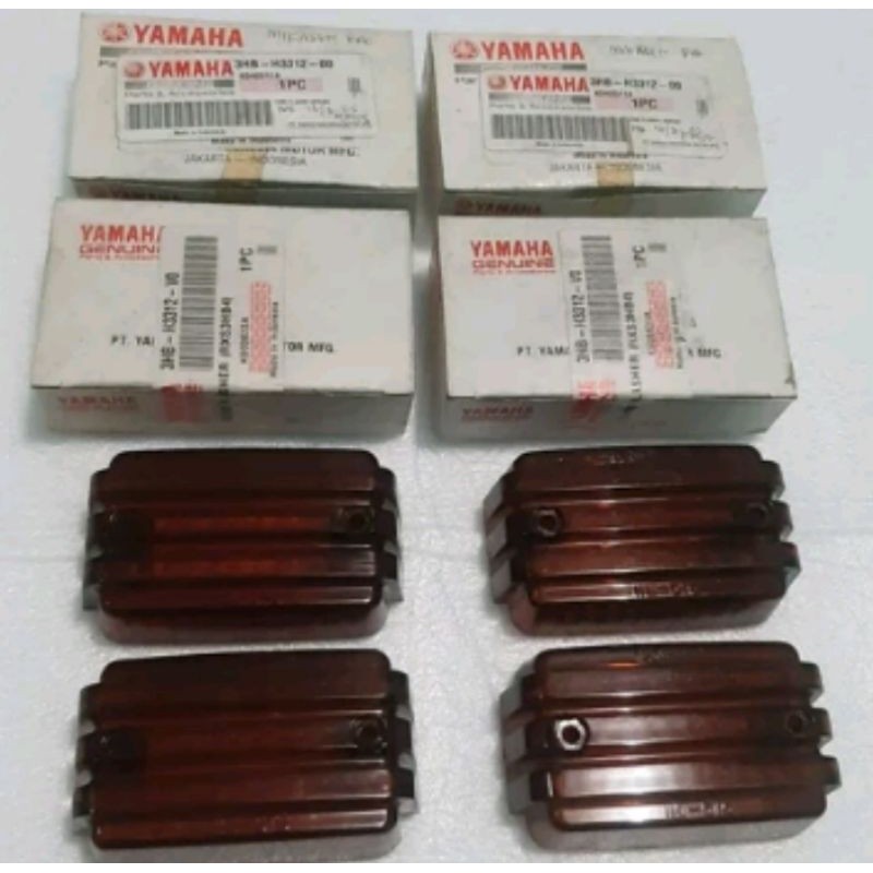 Mika lampu sein sen kotak coklat ori lens flasher rx king mika sen rx king kobra mika sein coklat rx