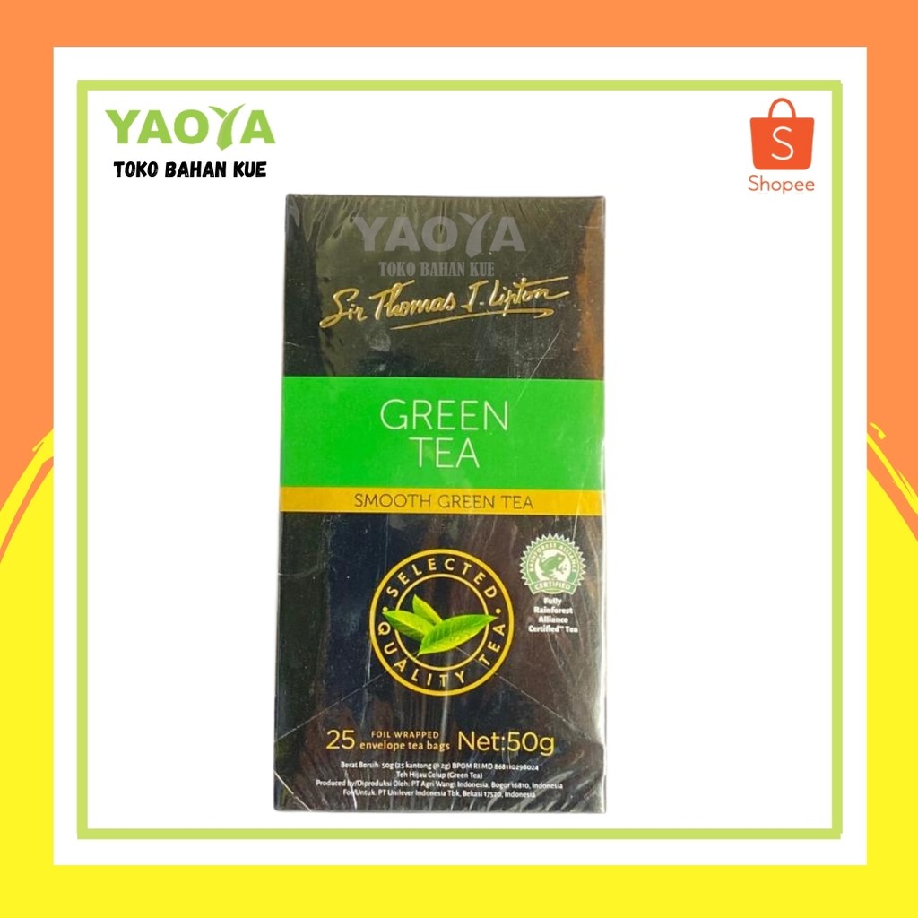 

LIPTON TEA BAG PURE GREEN TEA 25's