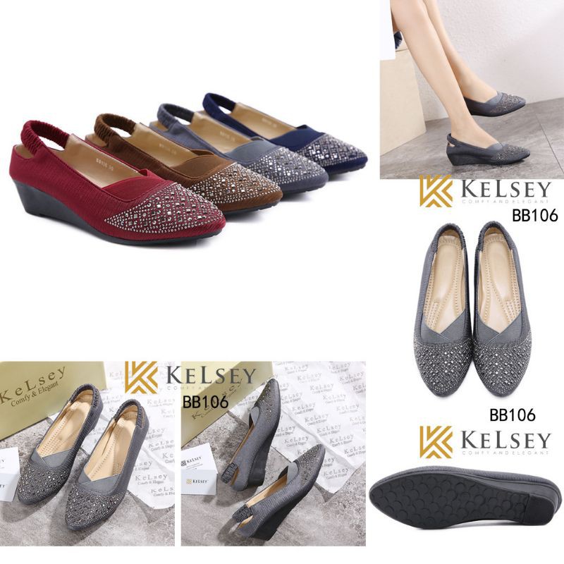 Kelsey Sepatu Wedges Wanita BB106