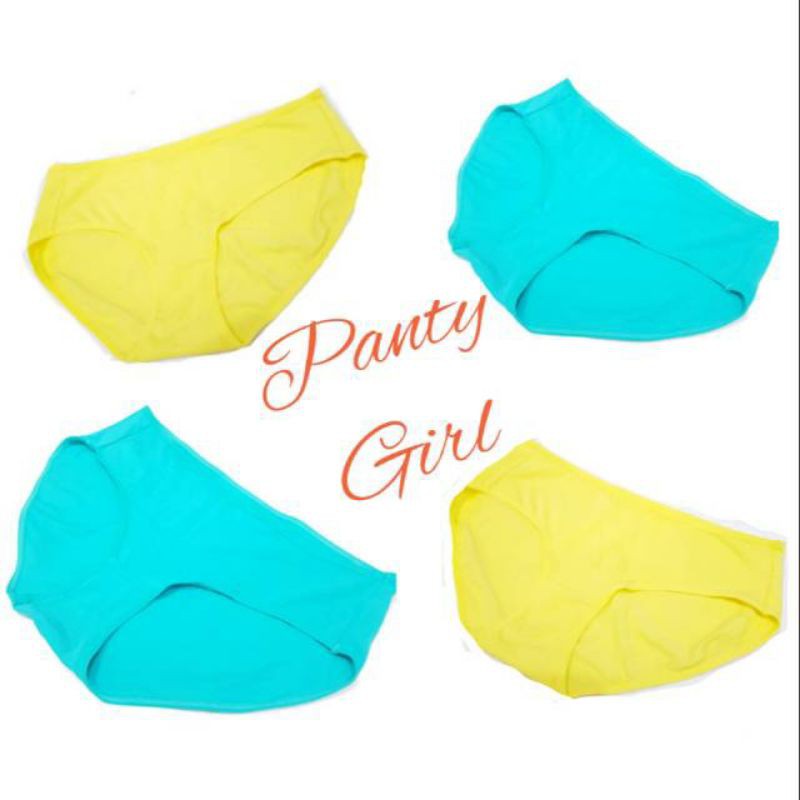 Celana  Dalam Wanita Panty Girls Satuan 1 pcs / 3pcs Box Mika Warna Tosca&amp;Yellow s1