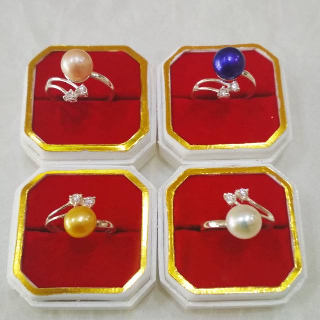 Cincin 99% perak asli mutiara tawar 08