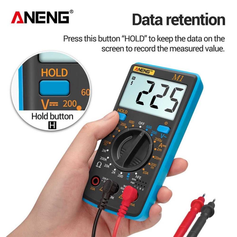 Digital Multimeter Multitester AC DC Voltage Resistance Tester LCD M1