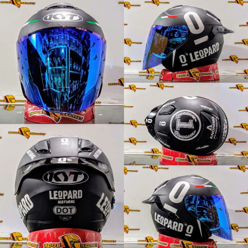helm kyt kyoto r solid black doff paket ganteng 100 original sni dot