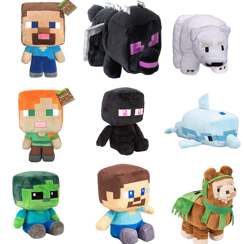 44cm Minecraft Plush Toys Minecraft Creeper Enderman Pig Bear Stuffed Toys Pixel Doll