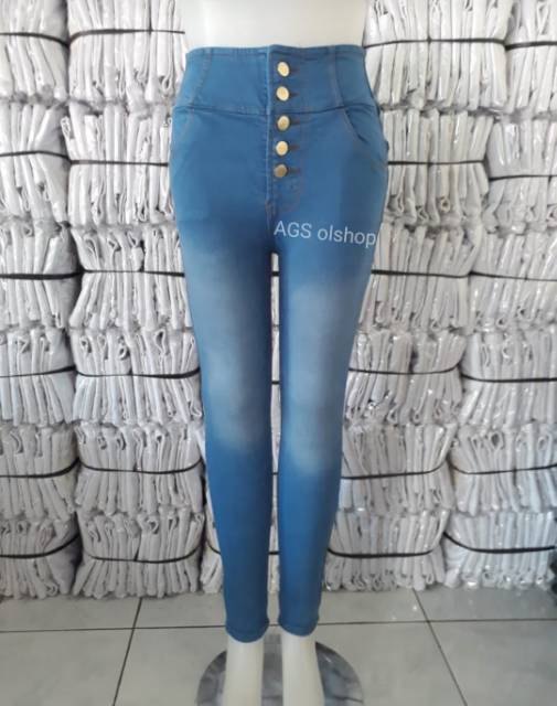 CELANA JEANS WANITA HW KANCING 5