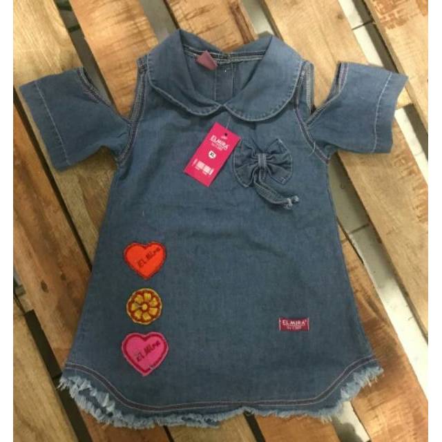 Dress / Terusan Denim / Jeans Sabrina Anak Perempuan Elmira