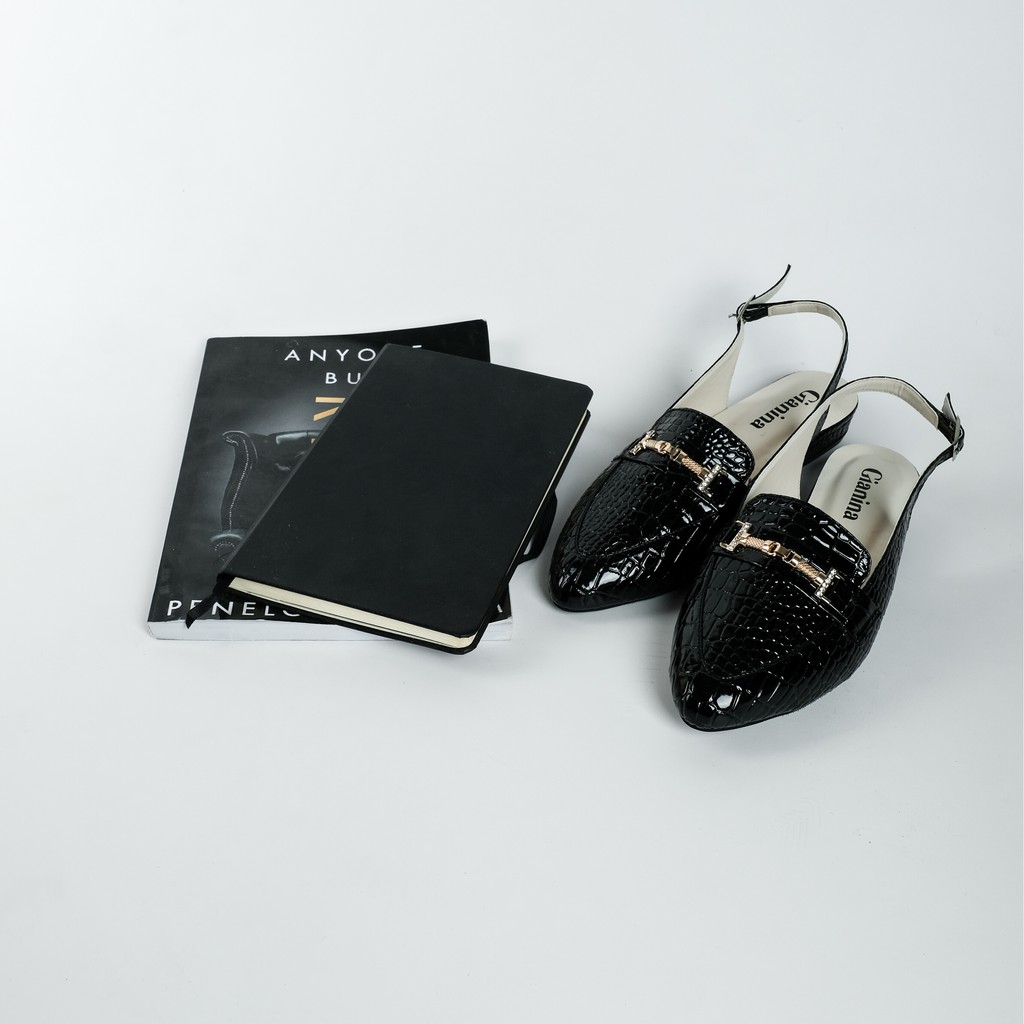 Crocomelo Mules Black