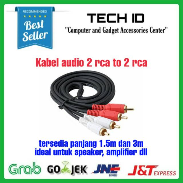 kabel rca to rca kabel audio Kabel 2 RCA to 2 RCA Audio - 3 meter