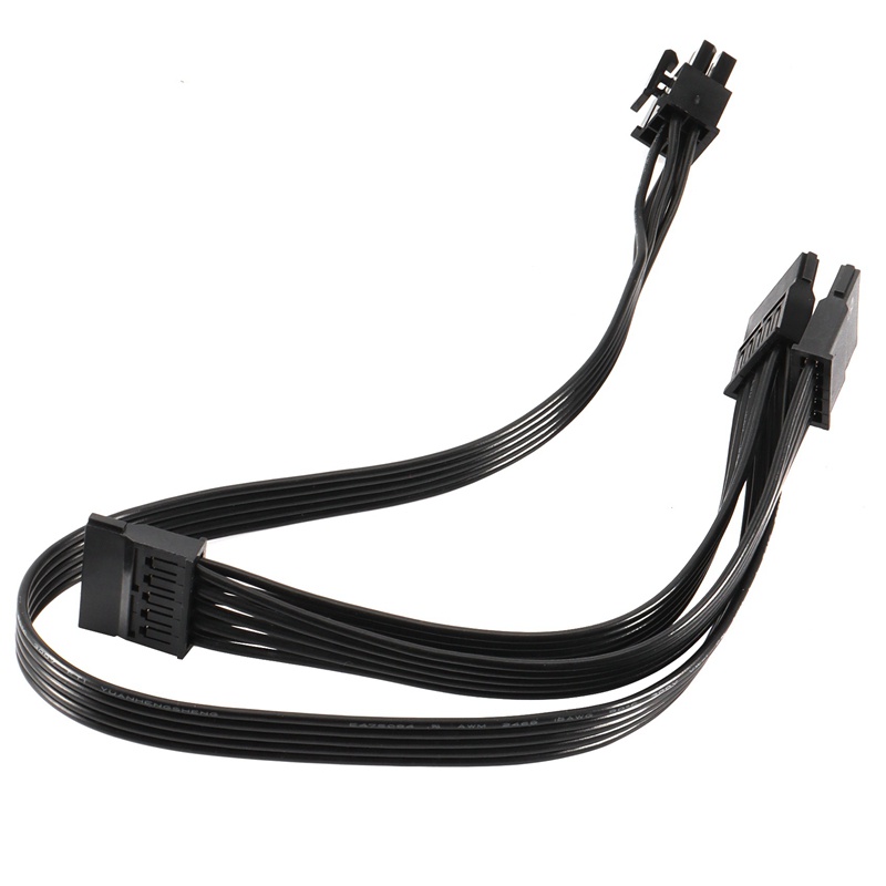 2Pcs 6 Pin to 3X SATA Driver Power Cable for EVGA Supernova 650 750 850 1000 1600 2000 G2 G3 P2 T2 GS