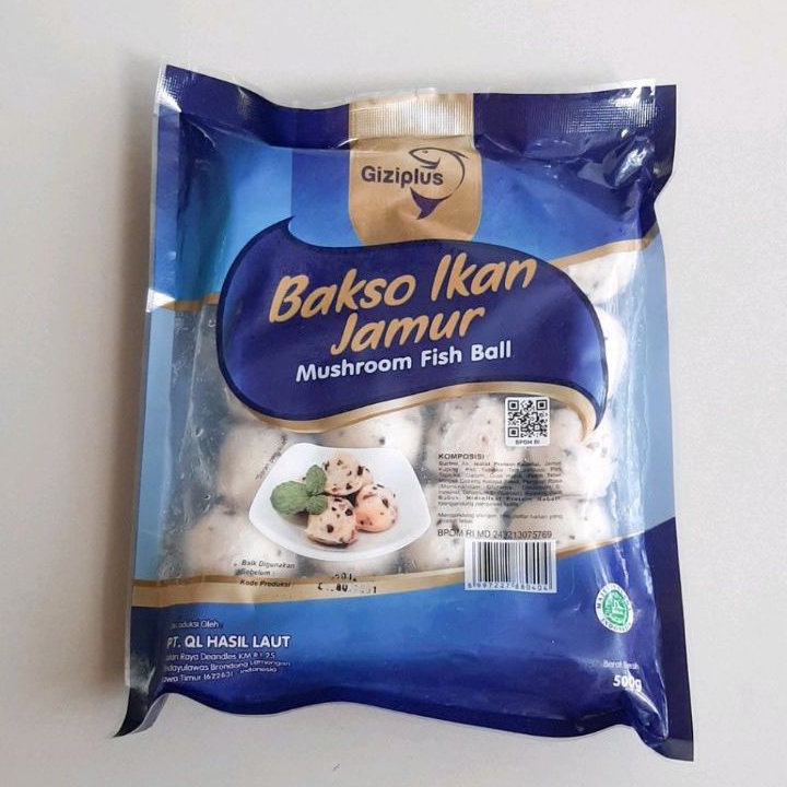 

Giziplus mushrom Fish Ball / Bakso Ikan Jamur Frozen food