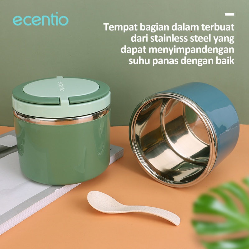 ecentio Stainless steel Cangkir sup 630ml Tetap hangat Kotak Makan Bekal Sup