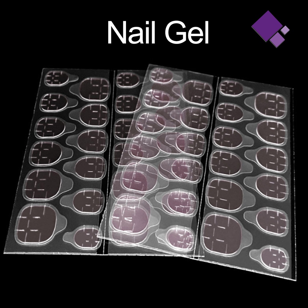 Naiveblue &gt; 10 Lembar / Set Kuku Palsu Transparan Anti Air Ramah Lingkungan Untuk Nail Art