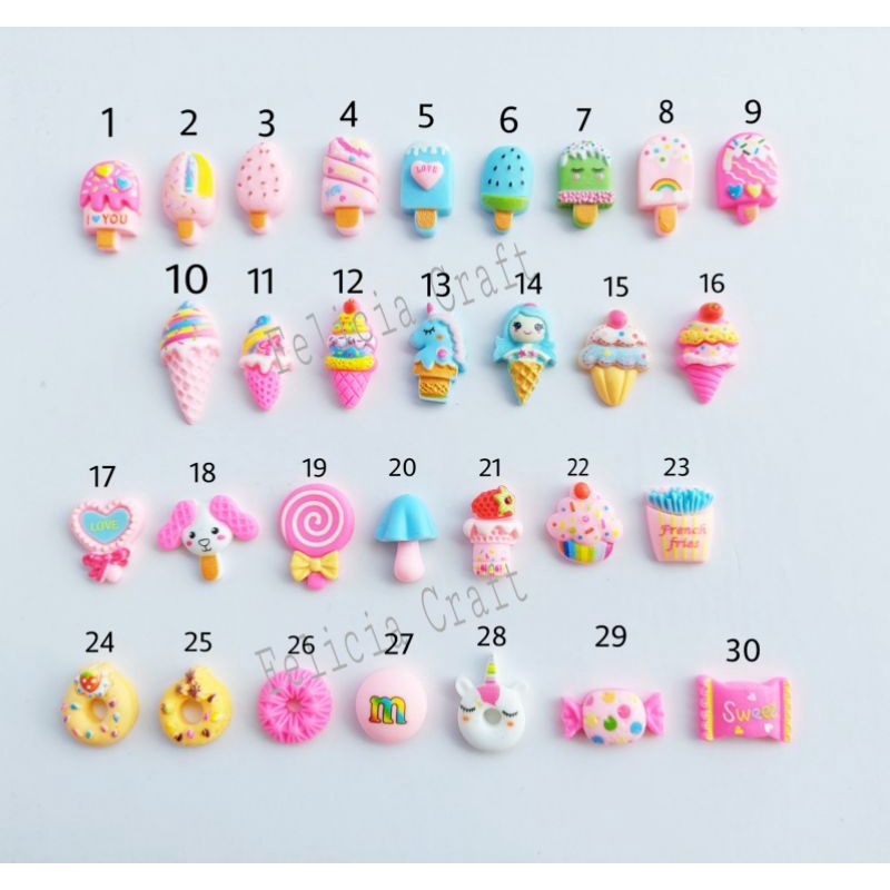 Resin miniatur sweet cake food [harga 1 pcs]