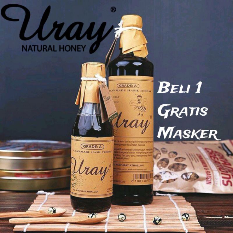 

MADU URAY" ORIGINAL 100% (Madu Lebah Hutan/100% Raw Natural Honey) Grade A Madu Alami