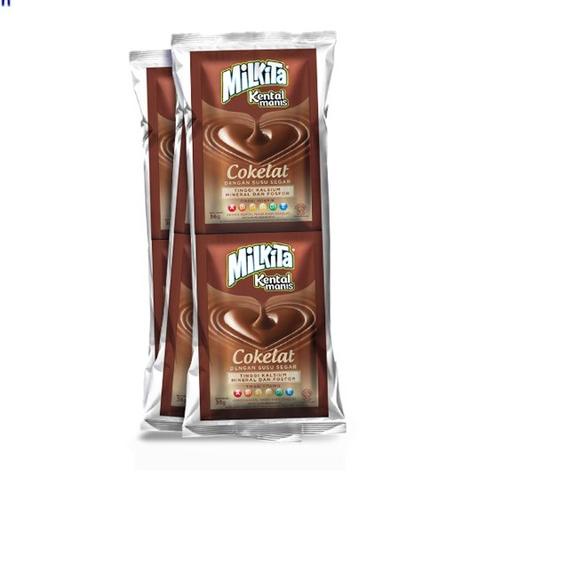 

⚡pecial 7.7Milkita Kental Manis Cokelat 36 gr x 6 sachet (1 bag)