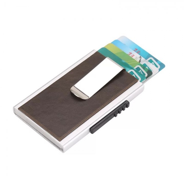 ROCKWARE Automatic Pop Up Card Holder with RFID Blocker and Money Clip