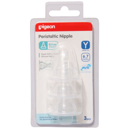 Pigeon Nipple Peristaltic Slim Neck Blister isi 3