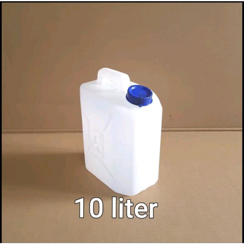 Jeliken 10 liter putih Baru/ jerigen 10 liter kotak Baru/ kompan 10 liter