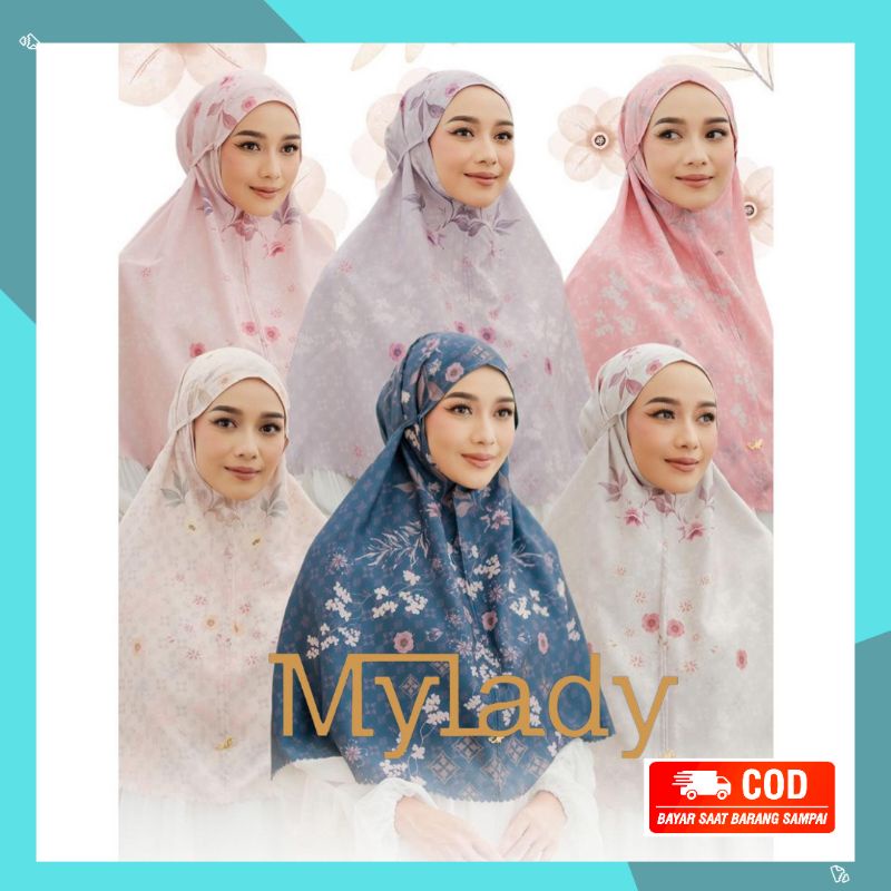 Kerudung My Lady MyLady Hijab Bergo Motif Tania Jilbab Original Terbaru